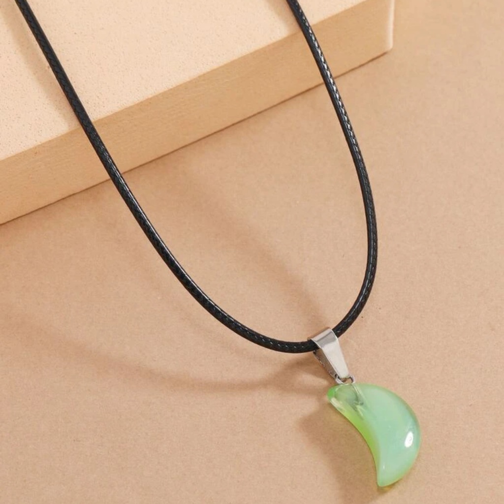 Awesome Boho Crescent Moon Gemstone Necklace 35$